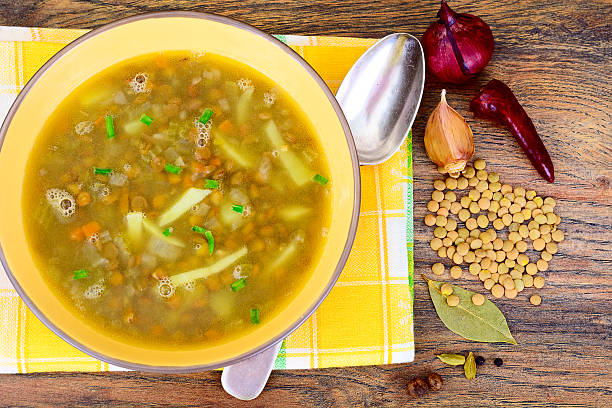 istock Healthy, Diet Food: Soup with Lentils and Sausage 514409104