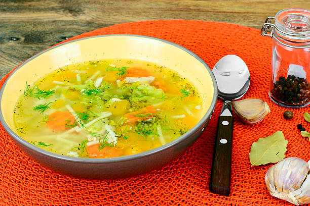 istock Chicken Soup with Broccoli, Carrots, Celery, Pumpkin and Nood 514411092