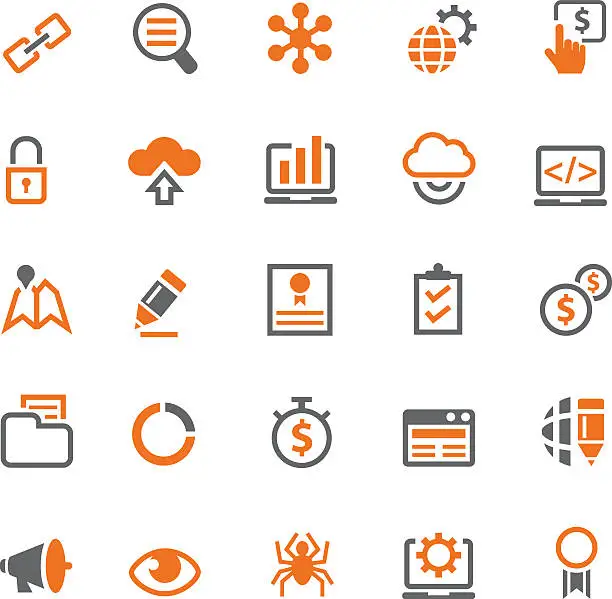 Vector illustration of Seo icons