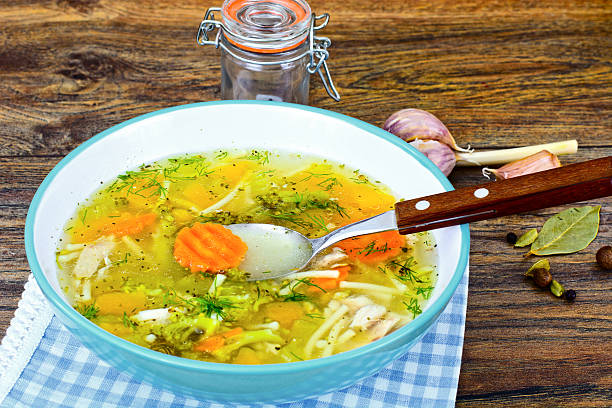 istock Chicken Soup with Broccoli, Carrots, Celery, Pumpkin and Nood 514411532
