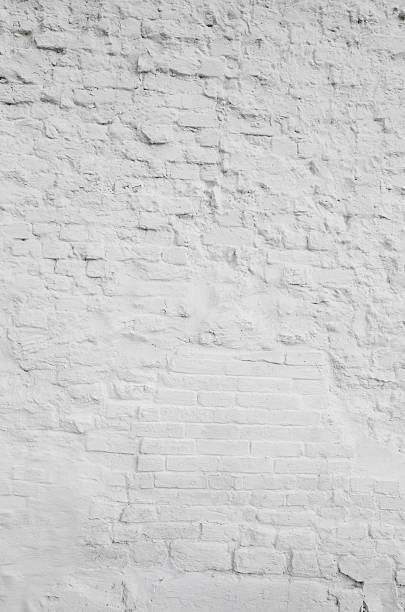 istock Brick grunge white painted crack wall texture background 514411846