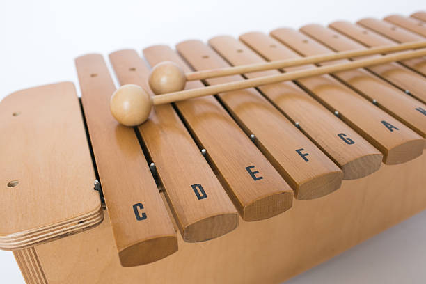istock The xylophone and two mallets on the white background 514412320