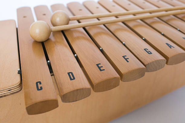 istock The xylophone and two mallets on the white background 514412350