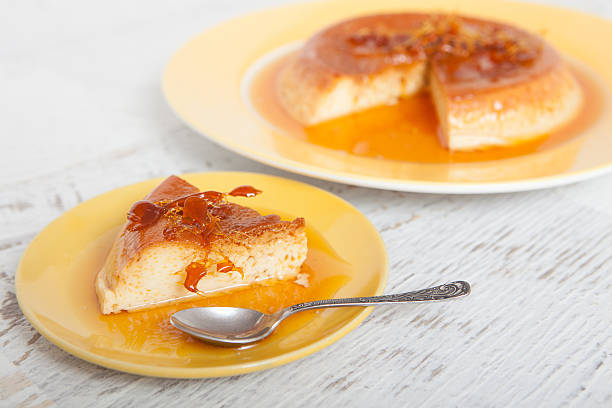 istock Homemade custard pudding served with caramel 514413672