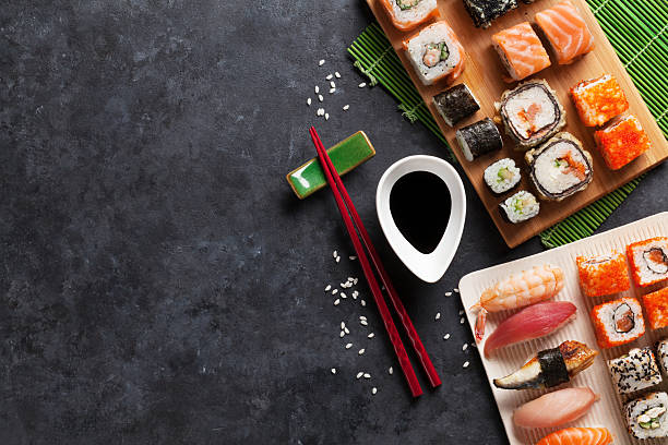 istock Set of sushi and maki 514415392