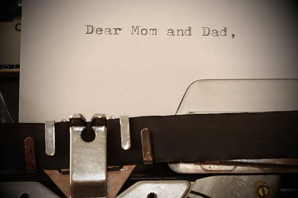 istock Text Dear Mom and Dad typed on old typewriter 514415458