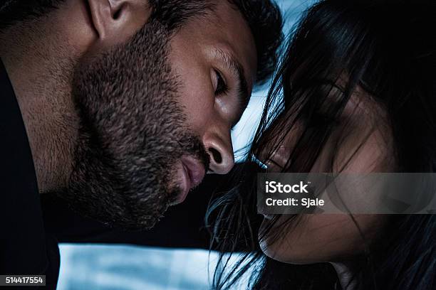 Couple Going For The Kiss Stock Photo - Download Image Now - Couple - Relationship, Sensuality, Passion