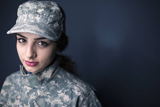 雌米国陸軍ミナミコメツキ - universal camouflage pattern ストックフォトと画像