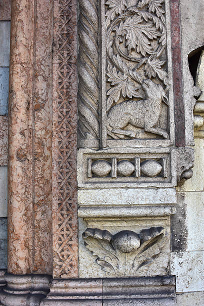 istock Relief of sheep from San Fermo Maggiore side portal 514418108