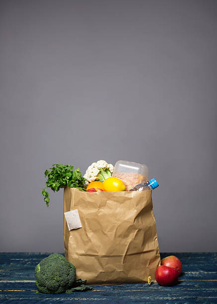 istock Paper bag full of groceries 514418458