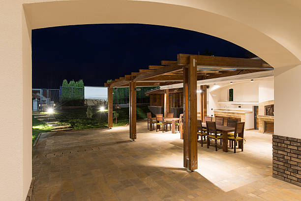 istock Modern architecture design of luxury villa exterior 514418572