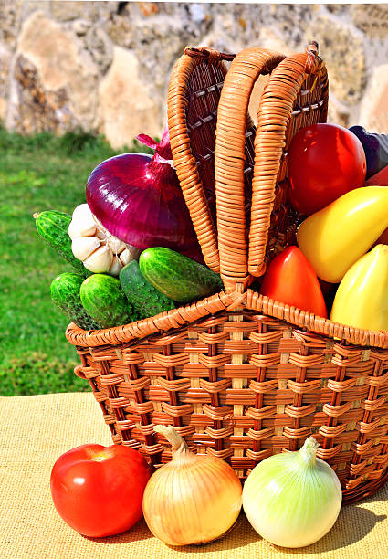 istock Ripe vegetables in the picnic basket in nature 514419787