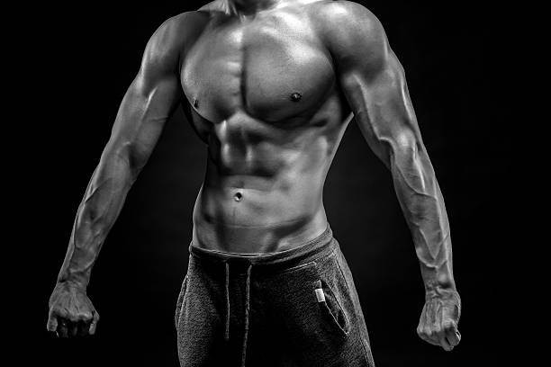 istock Close-up of man model torso posing showing perfect body 514420656