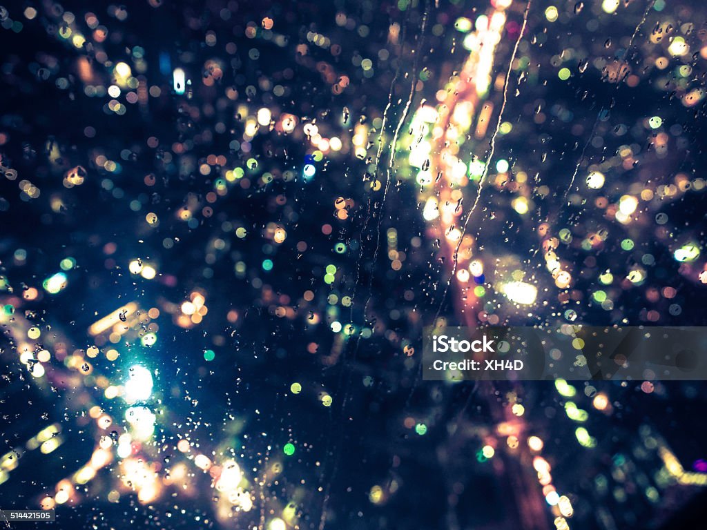 Tokyo Rainning Focus on the dew,short in Tower Roppongi Hills Mori Tower is a central ward of Tokyo Night Stock Photo