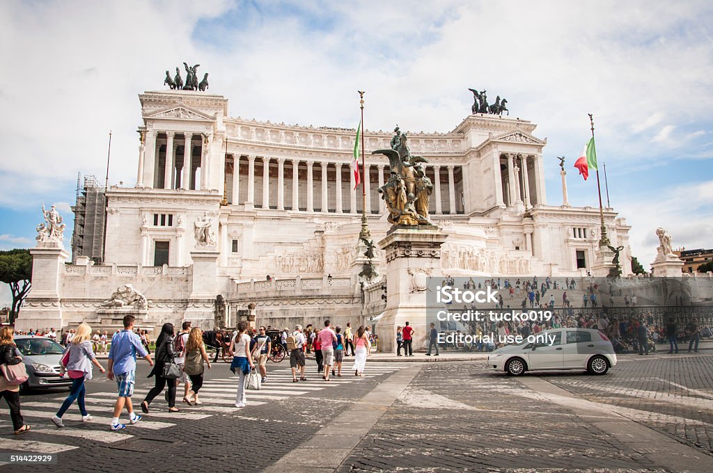 Altar of the Fatherland Rome, Italy - May 28, 2014: Altare della Patria (Altar of the Fatherland) also known as the Monumento Nazionale a Vittorio Emanuele II (National Monument to Victor Emmanuel II) Altar Stock Photo