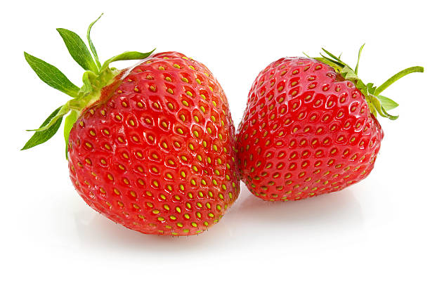 istock Ripe red strawberries isolated on white background 514423577