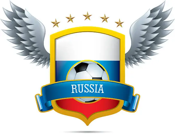 Vector illustration of Russia Soccer Icon