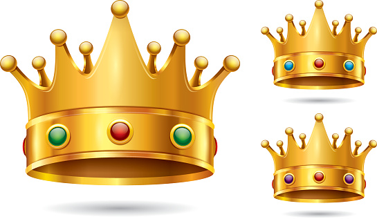 Vector Set of Golden Crown