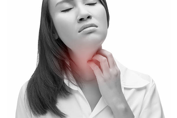 istock Young beautiful woman scraching her neck 514425930