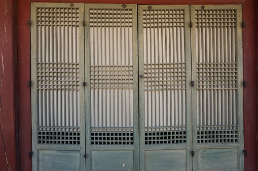 abstract of ancient asian old door for background used