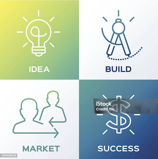 Ideas And Creativity Concept Stock Illustration - Download Image Now - Breaking New Ground, Building - Activity, Business