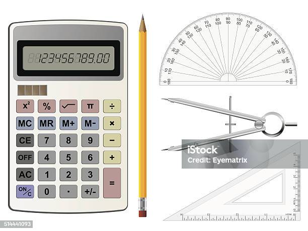 Geometry Device Geometry Equipment Stock Illustration - Download Image Now - Calculator ...