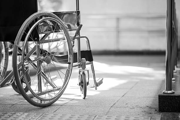 istock Empty wheelchair parked in hospital 514453898