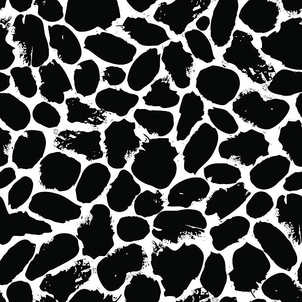 Black and white seamless leopard pattern Black and white seamless handmade leopard vector pattern black and white cheetah print stock illustrations