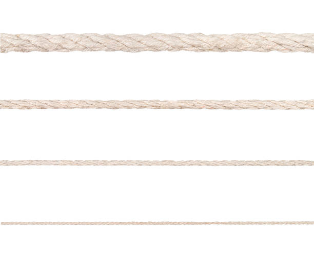 istock Rope isolated. Collection of different hemp ropes 514458569