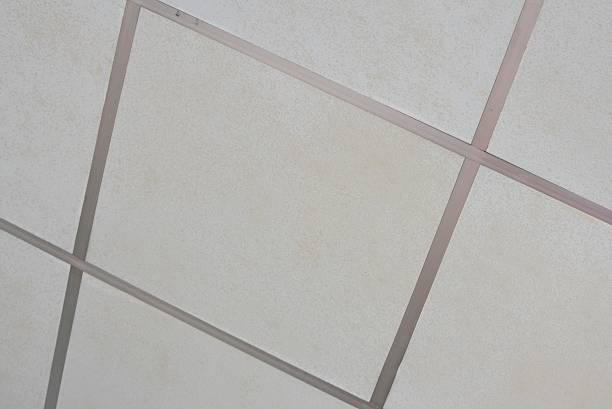 istock Old Texture of white panels for suspended ceiling. 514461968