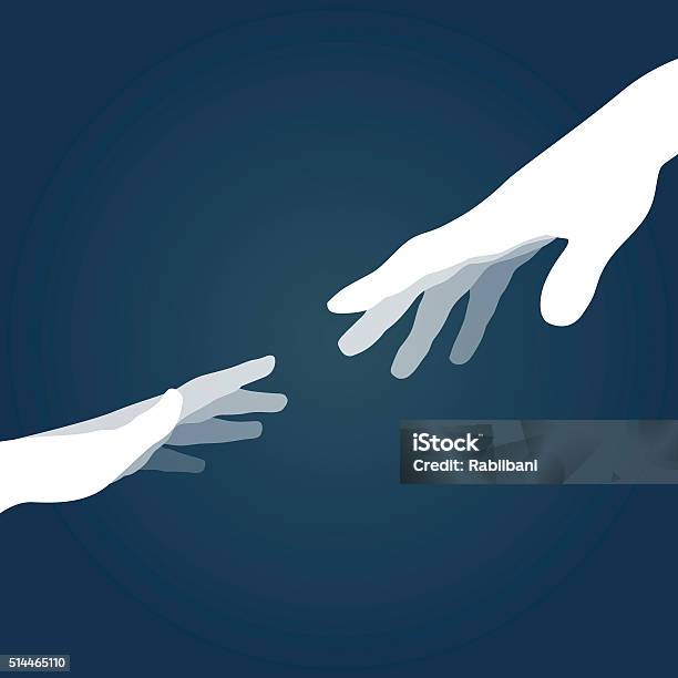 Hands Silhouettes Stock Illustration - Download Image Now - Backgrounds, Charity and Relief Work, Assistance