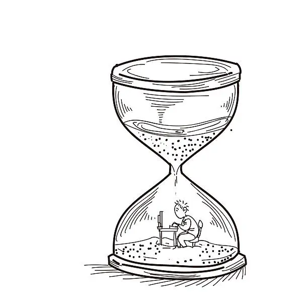 Vector illustration of hourglass