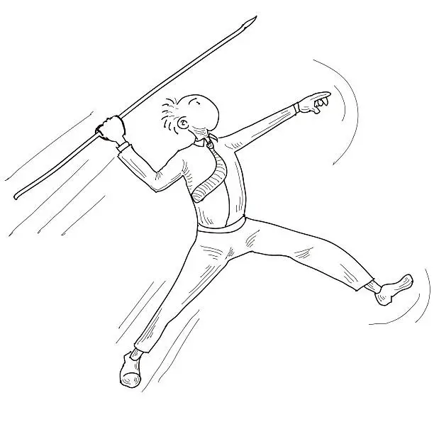 Vector illustration of javelin