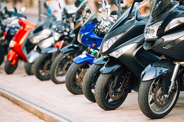 group of stylish motorbike