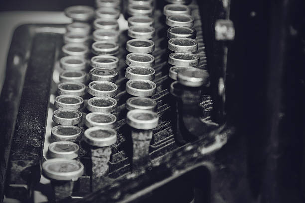 istock Antique vintage typewriter on the desk, old and rusty 514468298