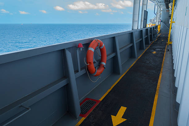 istock Life Buoy on offshore rig 514468902