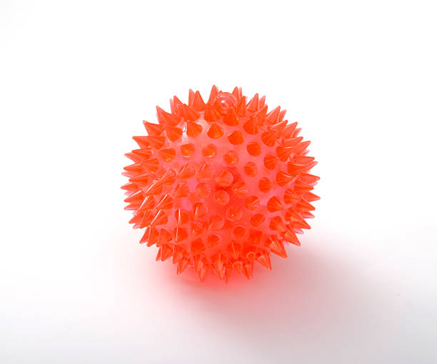 istock soft rubber toy balls with thorns. color concept 514471110