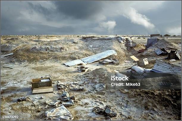 Trench Stock Photo - Download Image Now - Trench, War, Desert Area