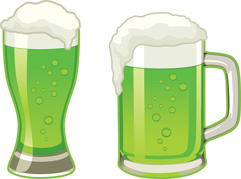 Vector illustration of green beer.