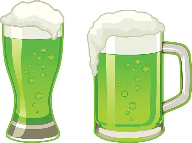 Vector illustration of Green Beer Icon