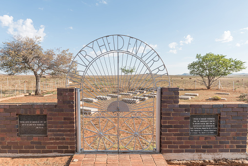 Springfontein, South Africa - February 16, 2016: The graveyard of the un-baptised children who died during the second Boer War in the concentration camp in Springfontein in the Southern Free State Province of South Africa