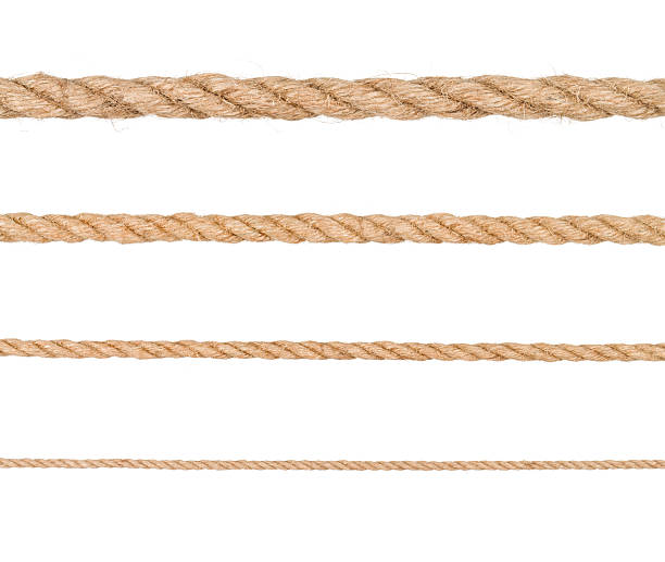 istock Rope isolated. Collection of different hemp ropes 514480909