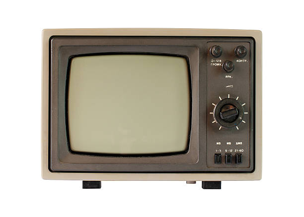 istock An old tv with black and white screen. 514481163