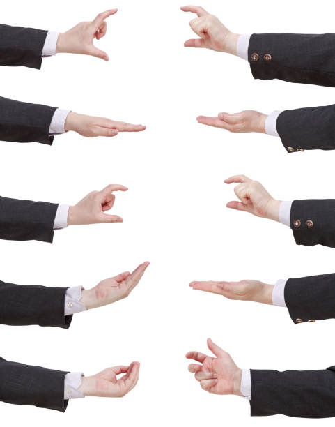 istock set of businessman hands showing sizes 514481617