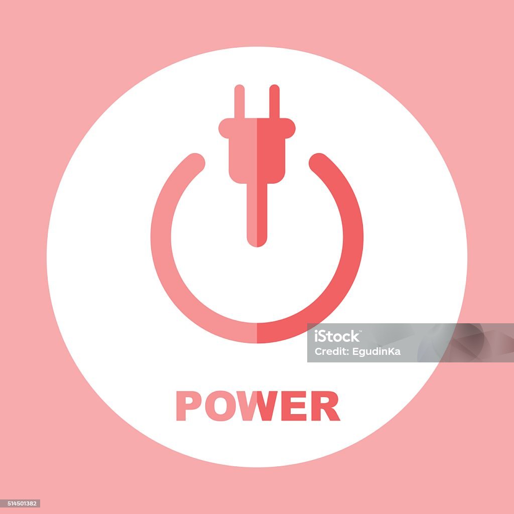 Power icon. The concept of electricity. Vector sign Power icon. The concept of electricity. Vector sign illustration for website design, print brochures or sticker Abstract stock vector