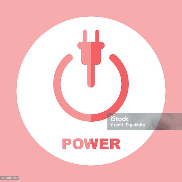 Power Icon The Concept Of Electricity Vector Sign Stock Illustration - Download Image Now