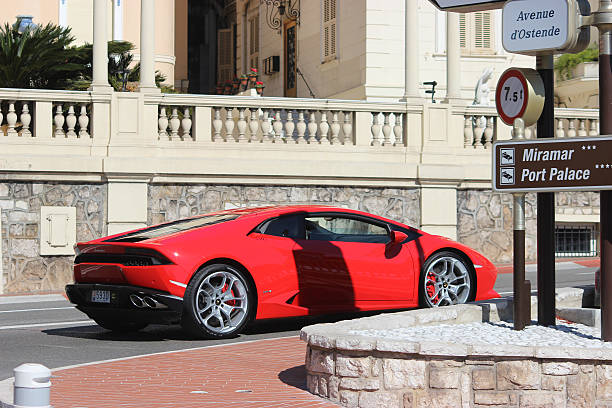 vermelho lamborghini huracán lamborghini huracán lp 610n mônaco - monte carlo audio - fotografias e filmes do acervo