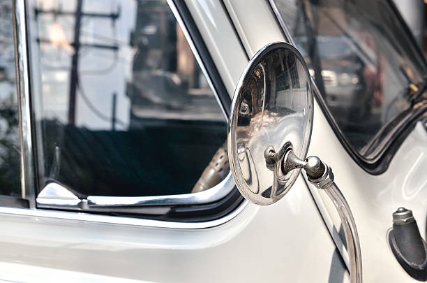 istock Side rear-view mirror on a old vintage automobile 514503674