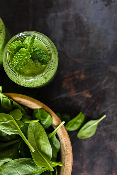 istock Green smoothie in the jar 514504314
