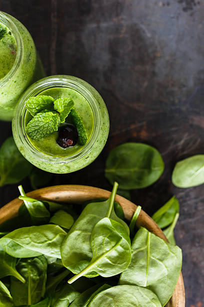 istock Green smoothie in the jar 514504430